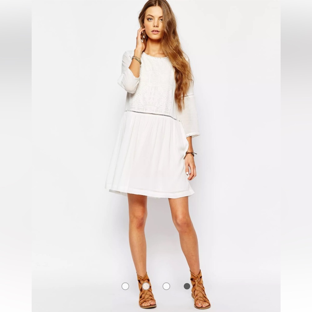 Suncoo white embroidered dress